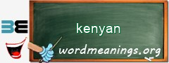 WordMeaning blackboard for kenyan